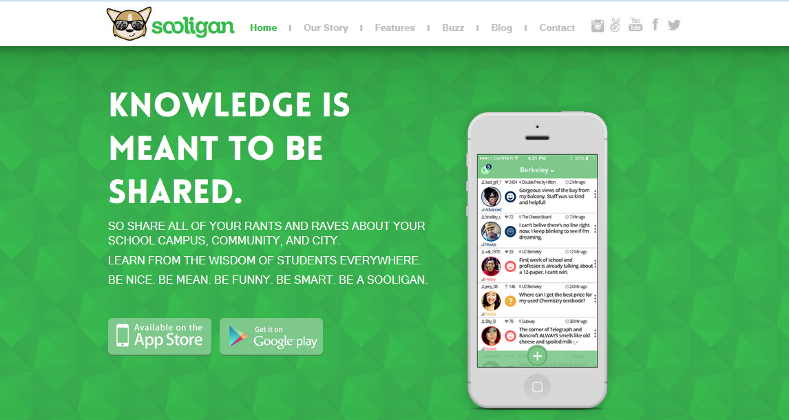 Sooligan Website Screenshot